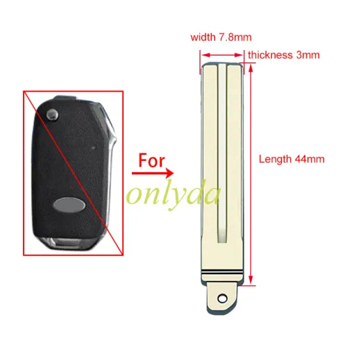 For Kia new smart running folding key blade