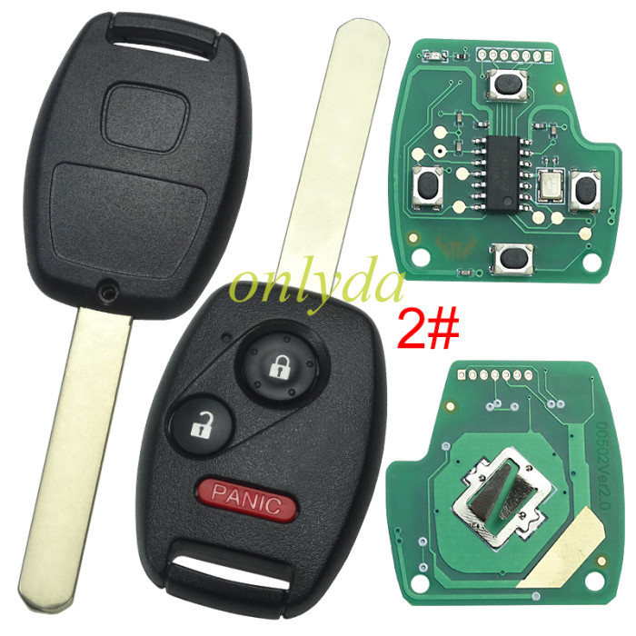 For Honda  remote key with 313.8mhz /315Mhz/ 433Mhz  adjustable frequency FCCID：OUCG8D-380H-A  P/N: 35118-SDA-A11 chip ：ID46  Accord  2003-2007  Odyssey  2005-2010  ELEMENT 2003-2007 Ridgeline 2006 - 2014