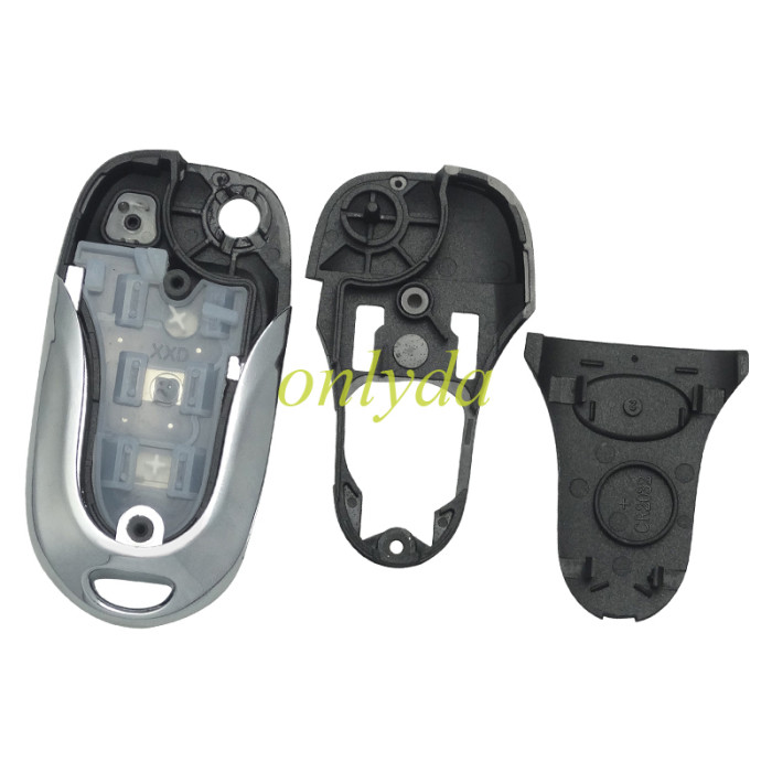 For Hyundai  3 button remote key blank  with badge with HY20R right  blade , pls choose button