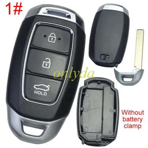 For Hyundai  remote key blank without battery clamp ,without badge , pls choose button