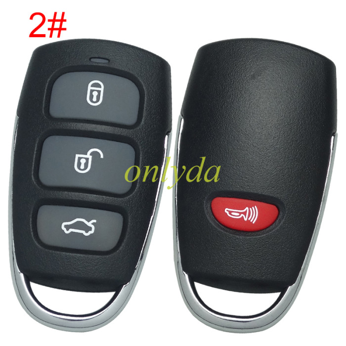 For Hyundai 3/3+1 button remote key shell , pls choose button