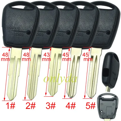 For Hyundai 1 button remote key blank without badge ,pls choose blade model