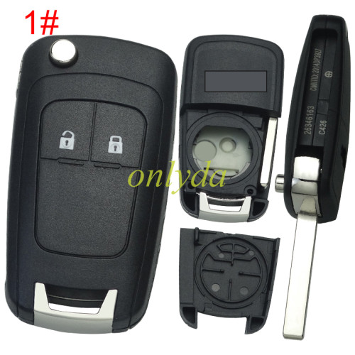For Chevrolet  remote key shell replacement   with cross badge place,   pls choose the button and blade