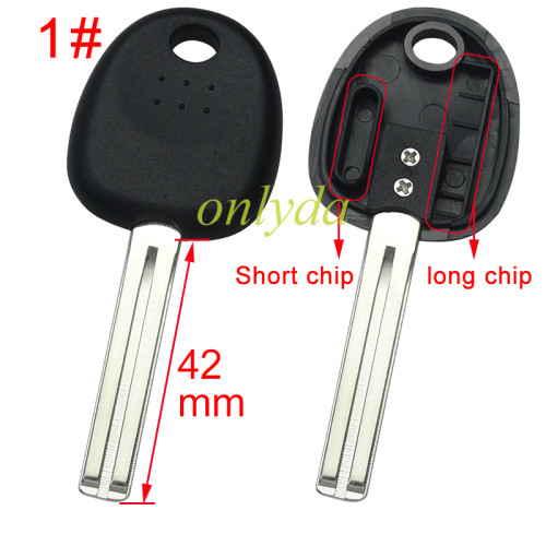 For Hyundai transponder key shell with balde have chip solt ,without badge , pls choose blade