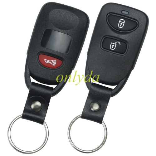 For Hyundai 2+1 button remote key blank with battery holder without badge