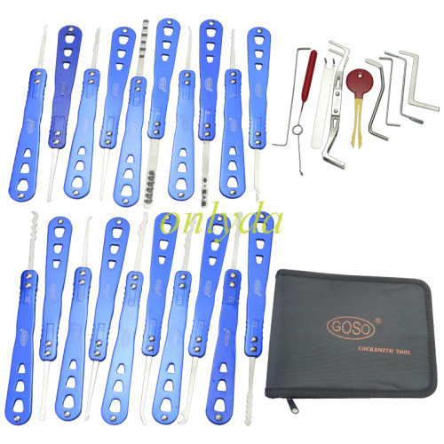 Goso CHAMPION SERIES （House lock and car lock)stainless  PICK SET 29-IN-ONE