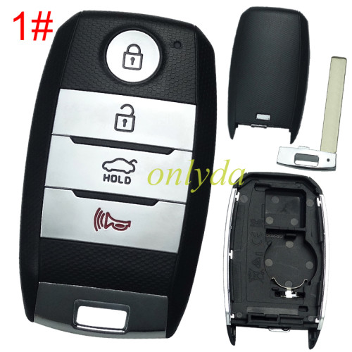 For Kia remote key shell without badeg place, pls choose the button