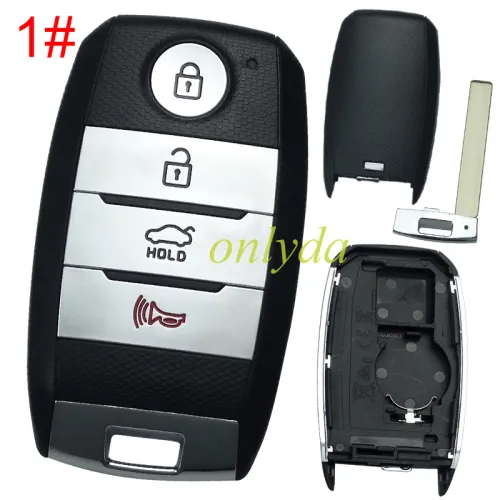 For Kia remote key shell without badeg place, pls choose the button