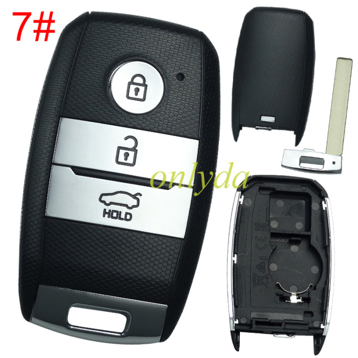 For Kia remote key shell without badeg place, pls choose the button