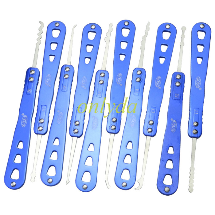 Goso CHAMPION SERIES （House lock and car lock)stainless  PICK SET 29-IN-ONE