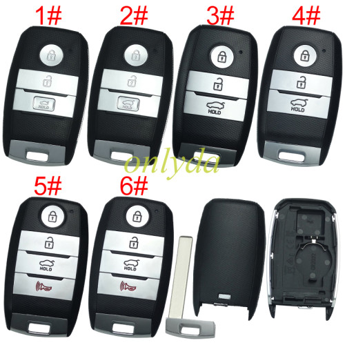 For Kia remote key shell without badeg place, pls choose the button