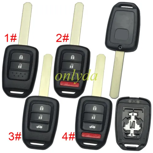 For Honda remote key blank with badge , pls choose button