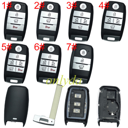 For Kia remote key shell without badeg place, pls choose the button