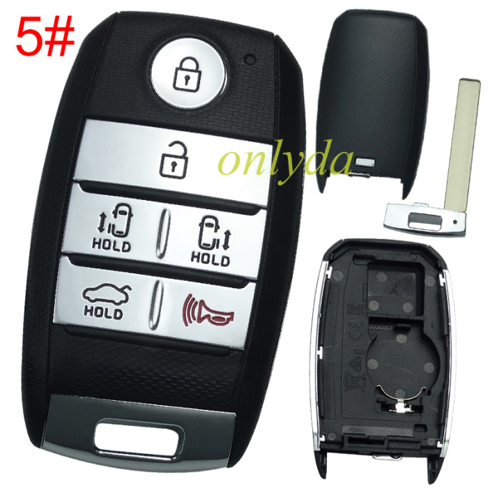 For Kia remote key shell without badeg place, pls choose the button