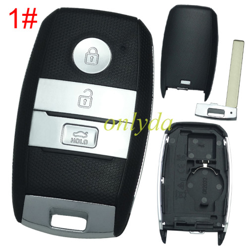 For Kia remote key shell without badeg place, pls choose the button