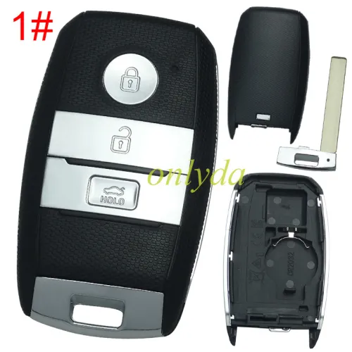 For Kia remote key shell without badeg place, pls choose the button