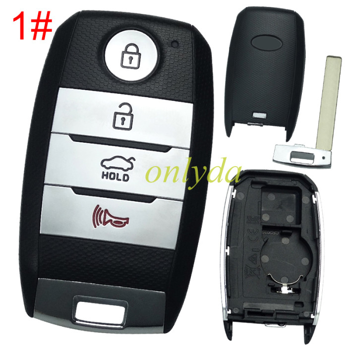 For Kia remote key shell with badeg place, pls choose the button