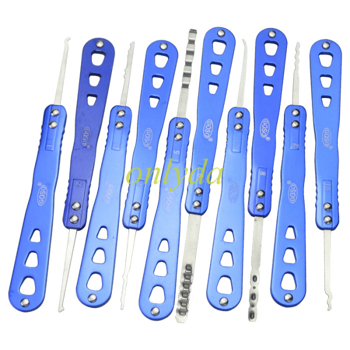 Goso CHAMPION SERIES （House lock and car lock)stainless  PICK SET 29-IN-ONE