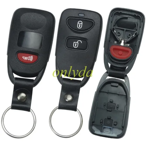 For Hyundai 2+1 button remote key blank with battery holder without badge
