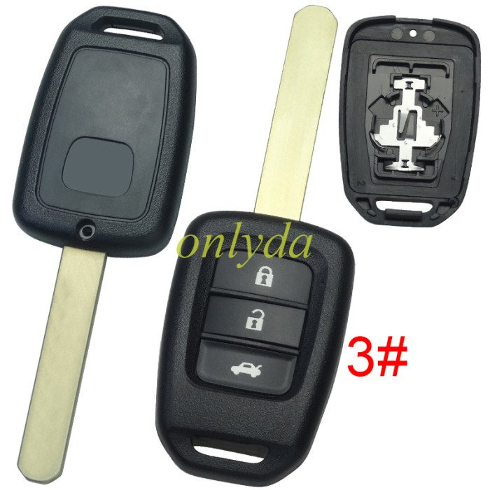 For Honda remote key blank 【with badge 】, pls choose button