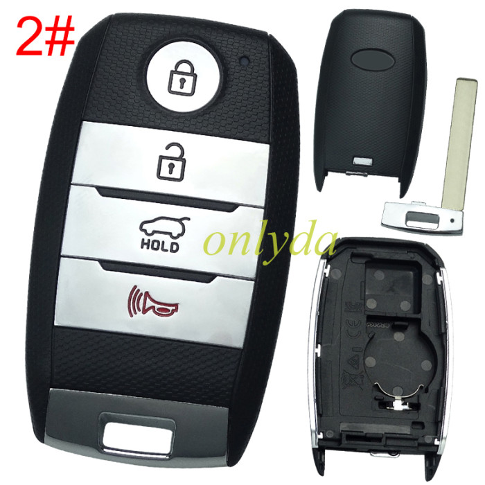 For Kia remote key shell with badeg place, pls choose the button