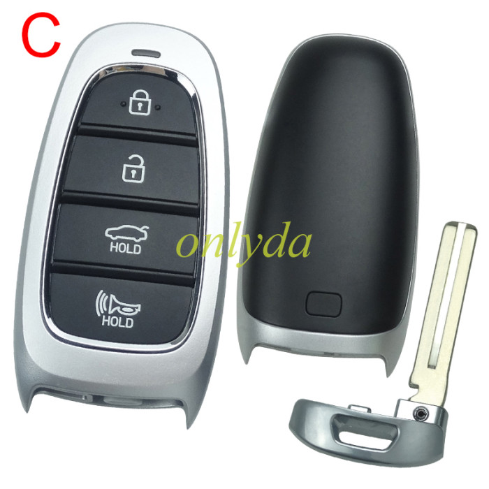 For Hyundai remote key blank without logo , please choose button