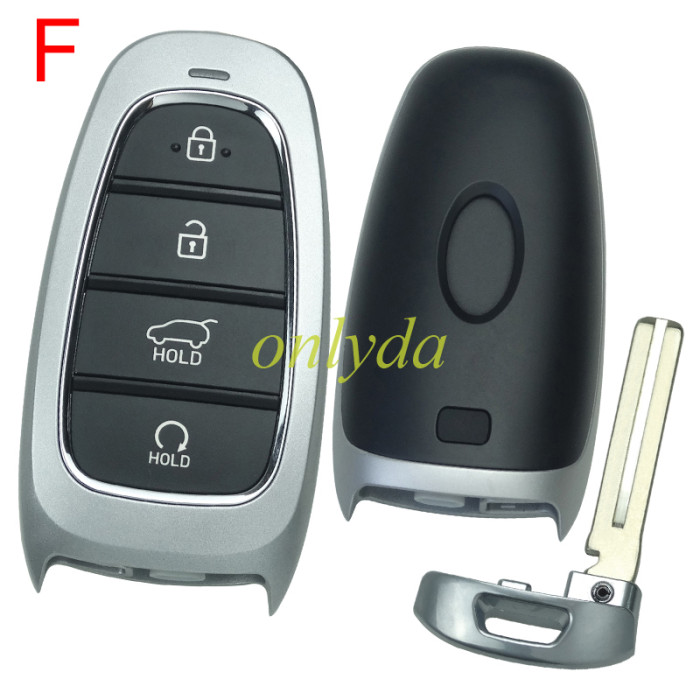 For Hyundai remote key blank with badge , please choose button