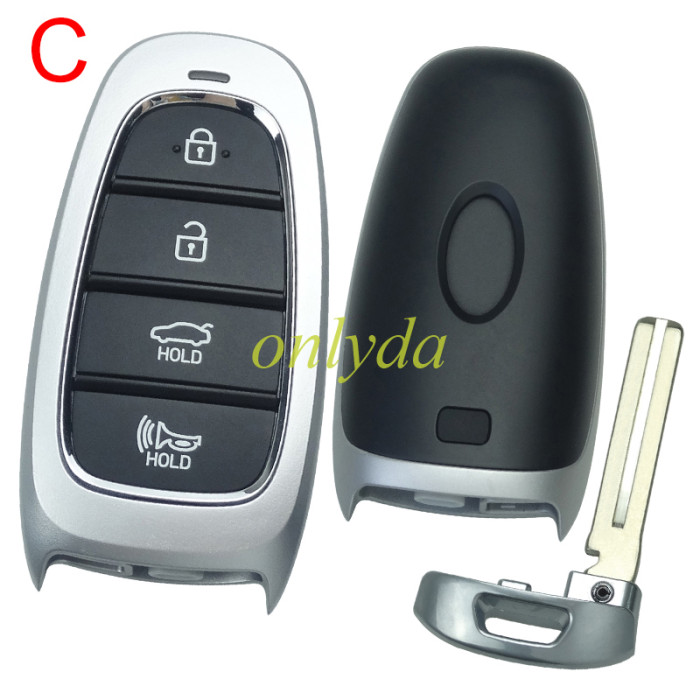 For Hyundai remote key blank with badge , please choose button