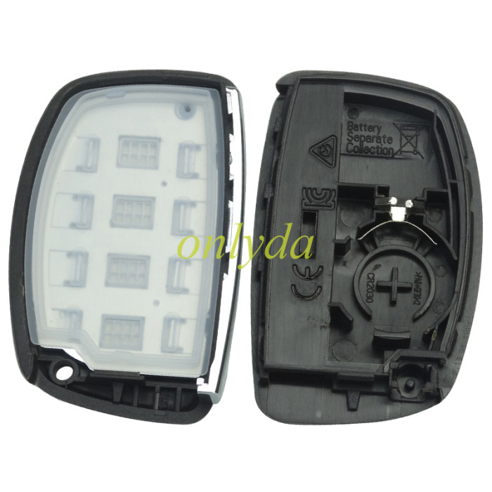 For Hyundai  remote key blank with battery clip with badge , pls choose button