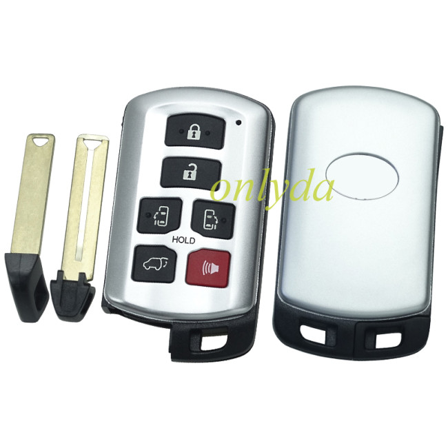 Super Stronger GTL shell for  Sienna 6 button remote key blank  with badge