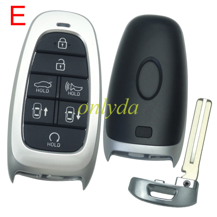For Hyundai remote key blank with badge , please choose button