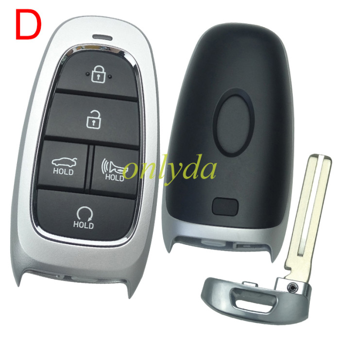 For Hyundai remote key blank with badge , please choose button
