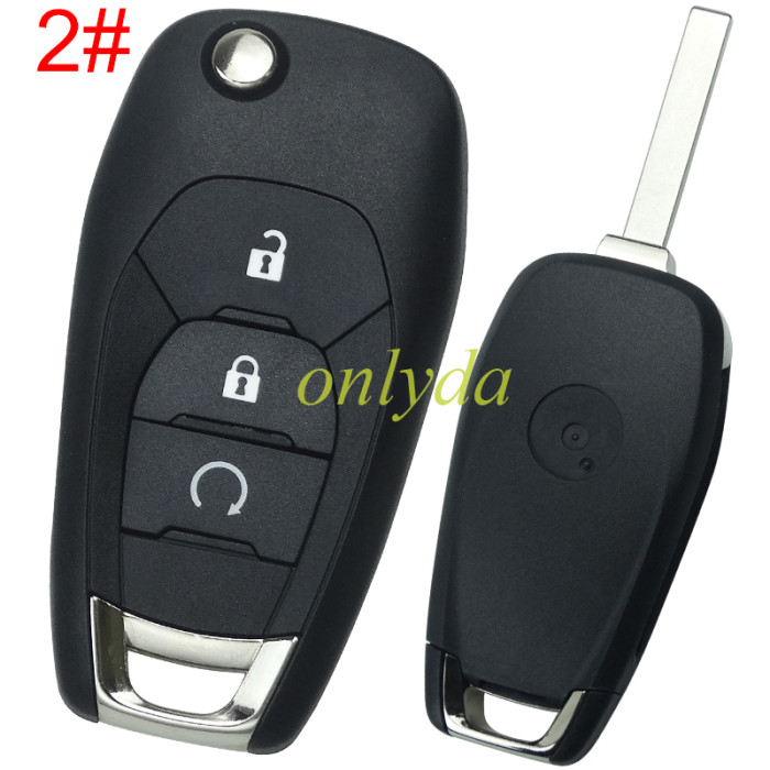 For Chevrolet  remote key shell with round badge place, pls choose the button