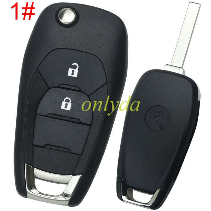 For Chevrolet  remote key shell with round badge place, pls choose the button