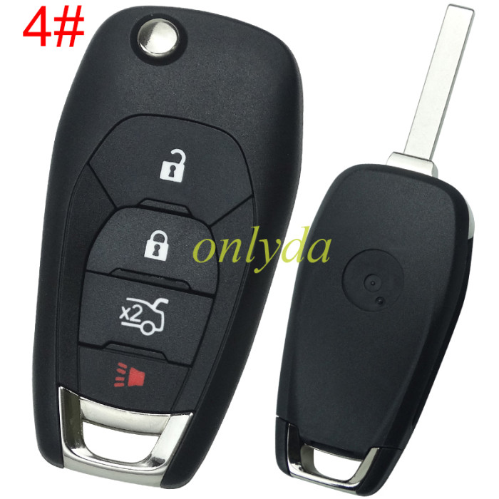 For Chevrolet  remote key shell with round badge place, pls choose the button