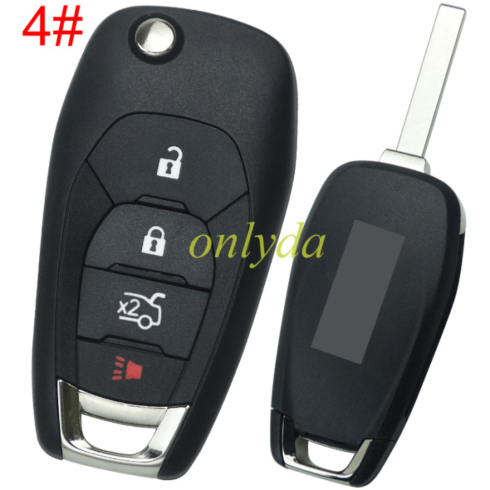 For Chevrolet  remote key shell with cross badge place, pls choose the button