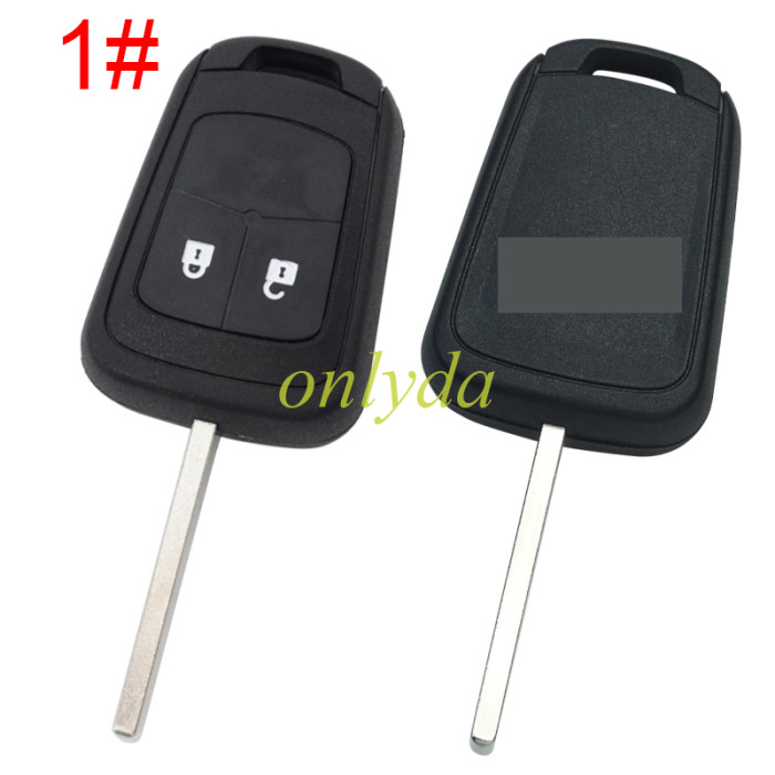 For Chevrolet  remote key blank 2B/3B with cross badge place, pls choose the button