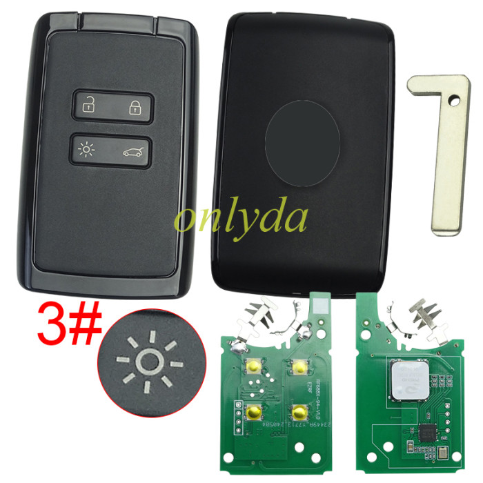 keyless card for Renault Clio 5,Megane 4,Espace 5,Talisman phase 2 2019-2023，NCF29A1M / 4A AES transponder 433.92Mhz4 Button compatible with Renault/Dacia Arkana Megane IV,Espace V,Kadjar, Koleos II,Clio V,Captur II,Scenic IV,Trafic III,Zoe II, Duster