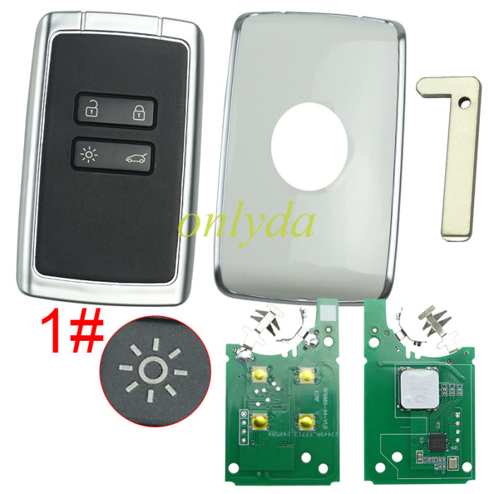 keyless card for Renault Clio 5,Megane 4,Espace 5,Talisman phase 2 2019-2023，NCF29A1M / 4A AES transponder 433.92Mhz4 Button compatible with Renault/Dacia Arkana Megane IV,Espace V,Kadjar, Koleos II,Clio V,Captur II,Scenic IV,Trafic III,Zoe II, Duster