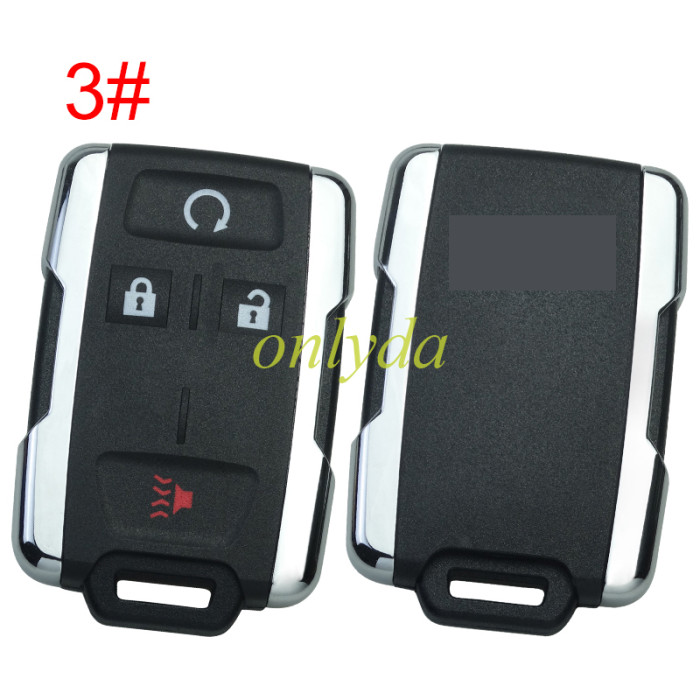 For Chevrolet  remote key shell with cross badge place, the side part is siliver color, pls choose the button