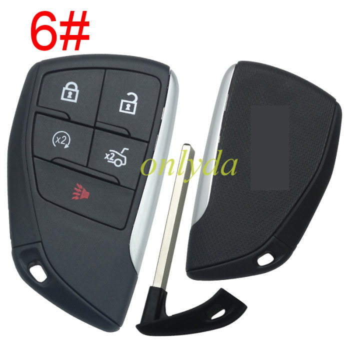 ForChevrolet 2+1/3+1/4+1/5+1 button remote key  shell with cross badge (please choose button)