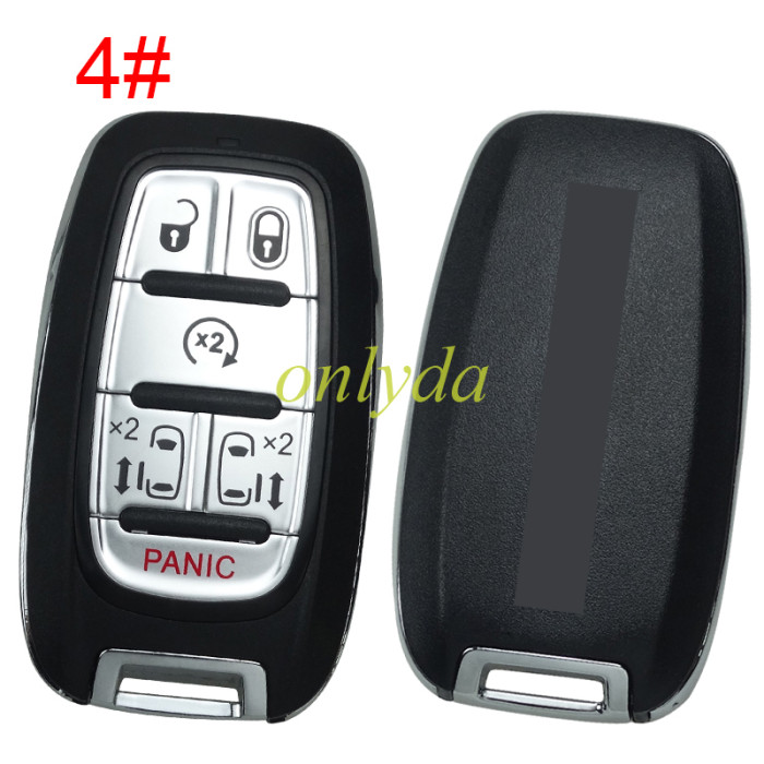 For Chrysler remote key shell with badge, emergecy blade included, pls choose the button