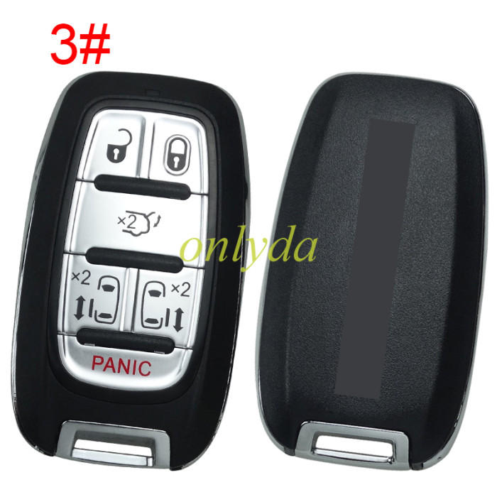 For Chrysler remote key shell with badge, emergecy blade included, pls choose the button
