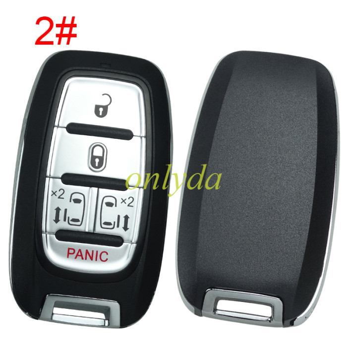 For Chrysler remote key shell without badge, emergecy blade included, pls choose the button