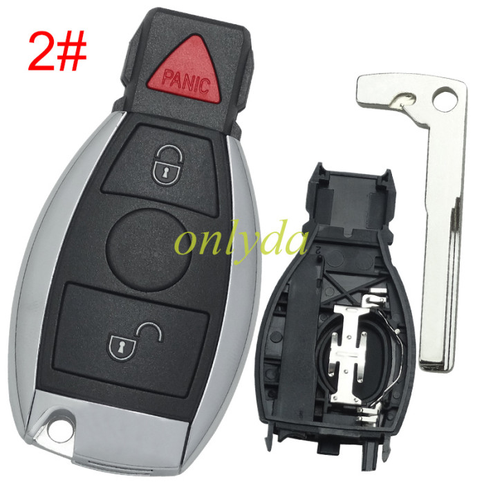 For Benz remote key shell with Mercedes Benz original badge shape, pls choose the button