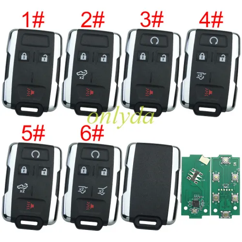 For Chevrolet black 3+1 button remote key with 433 mhz FCCID:M3N323337100 pls choose the button