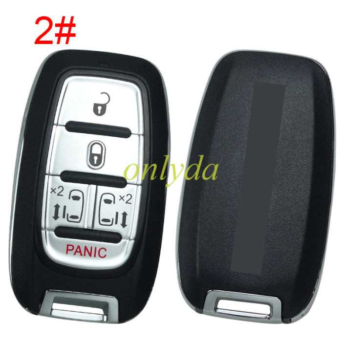 For Chrysler remote key shell with badge, emergecy blade included, pls choose the button