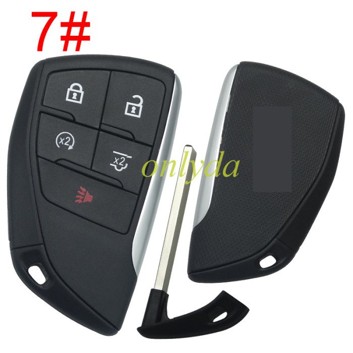 ForChevrolet 2+1/3+1/4+1/5+1 button remote key  shell with cross badge (please choose button)