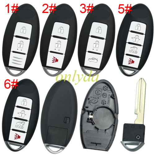 For Infinite remote key blank with badge ,with buckle,  pls choose button model