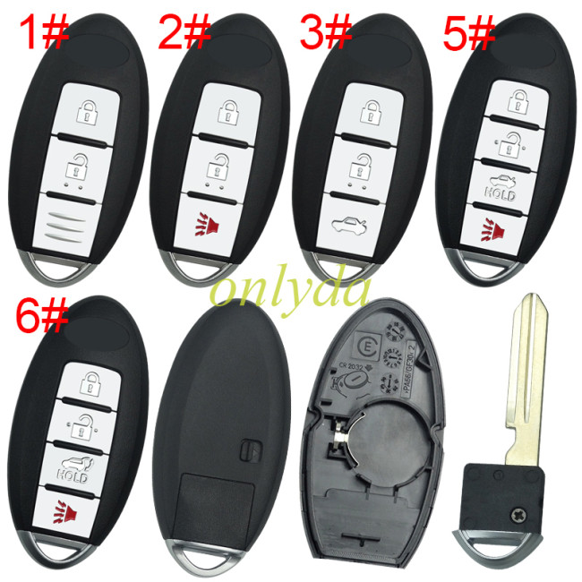 For Infinite remote key blank with badge ,with buckle,  pls choose button model